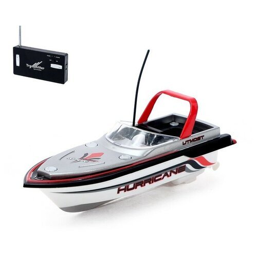Катер радиоуправляемый Mini Boat, работает от аккумулятора, цвет красный