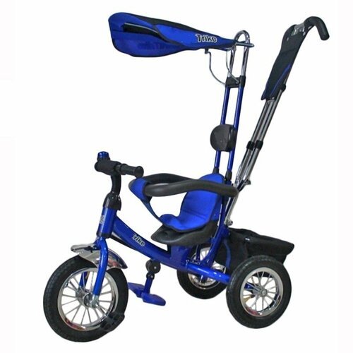 Детский Велосипед трехколесный SMART Trike, синий, надувные резиновые колеса