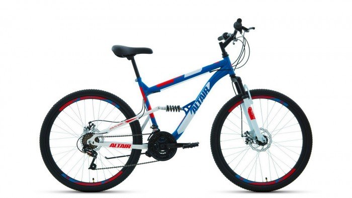 Двухколесные велосипеды Altair MTB FS 26 2.0 disc рост 16' 2021 RBKT1F16E014