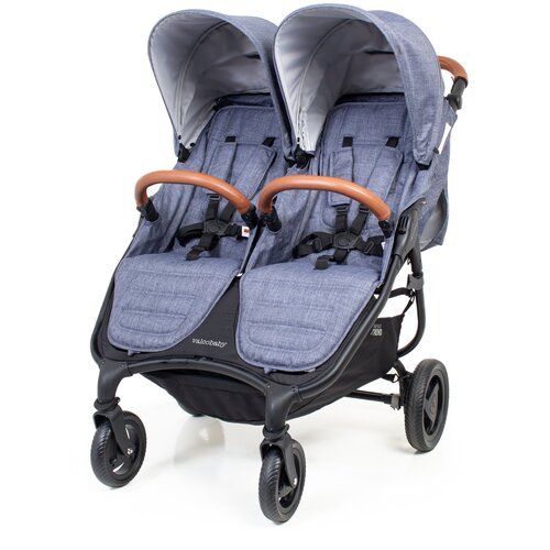 Прогулочная коляска для двойни Valco Baby Snap Duo Trend, denim, цвет шасси: черный