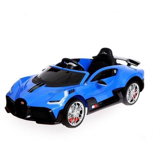 Электромобиль Bugatti Divo, EVA колеса, кожаное сидение, цвет синий