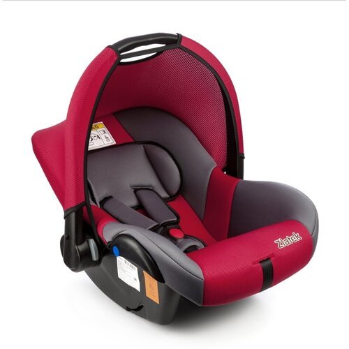 Автокресло детское, автолюлька для новорожденных Zlatek Colibri от 0 до 13 кг, цвет красный
