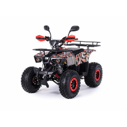 Квадроцикл бензиновый MOTAX ATV GRIZLIK SUPER LUX 125 сс NEW красный камуфляж
