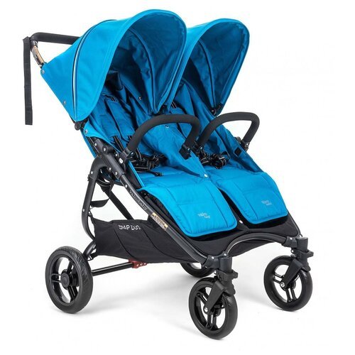 Прогулочная коляска для двойни Valco Baby Snap Duo, ocean blue, цвет шасси: черный
