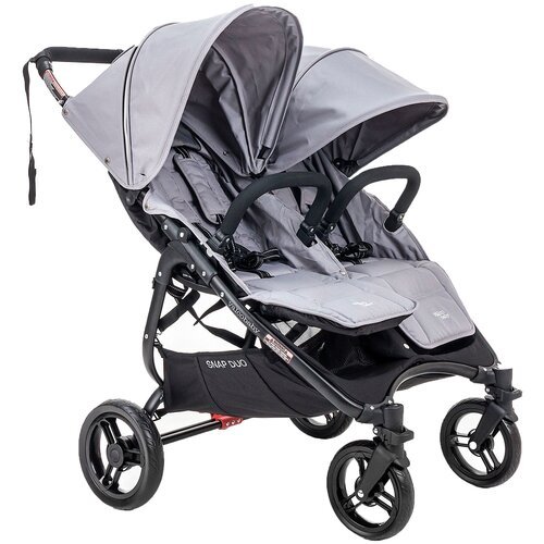Прогулочная коляска для двойни Valco Baby Snap Duo, cool grey, цвет шасси: черный