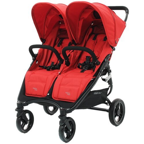 Прогулочная коляска для двойни Valco Baby Snap Duo, fire, цвет шасси: черный