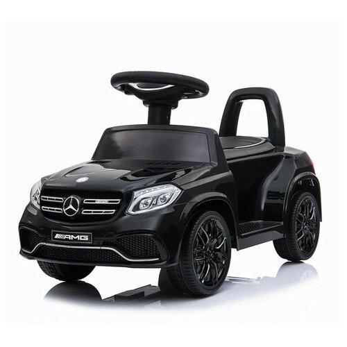 Детский толокар-электромобиль, Mercedes-AMG GLS 63 HL600, с дистанционным управлением, USB, мягкое сиденье, черный.