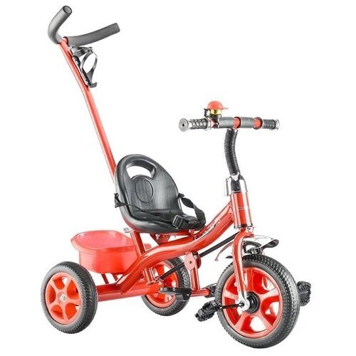 Велосипед трехколесный детский с родительской съемной ручкой ROCKET XEL-107-1, 3-х колесный, красный