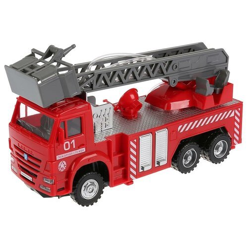 Пожарный автомобиль ТЕХНОПАРК Камаз (KAM-F-RC), 30 см, красный